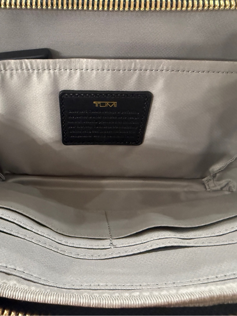 TUMI Voyageur Marcie Black Leather Crossbody Bag Gold Hardware - Picture 4 of 7